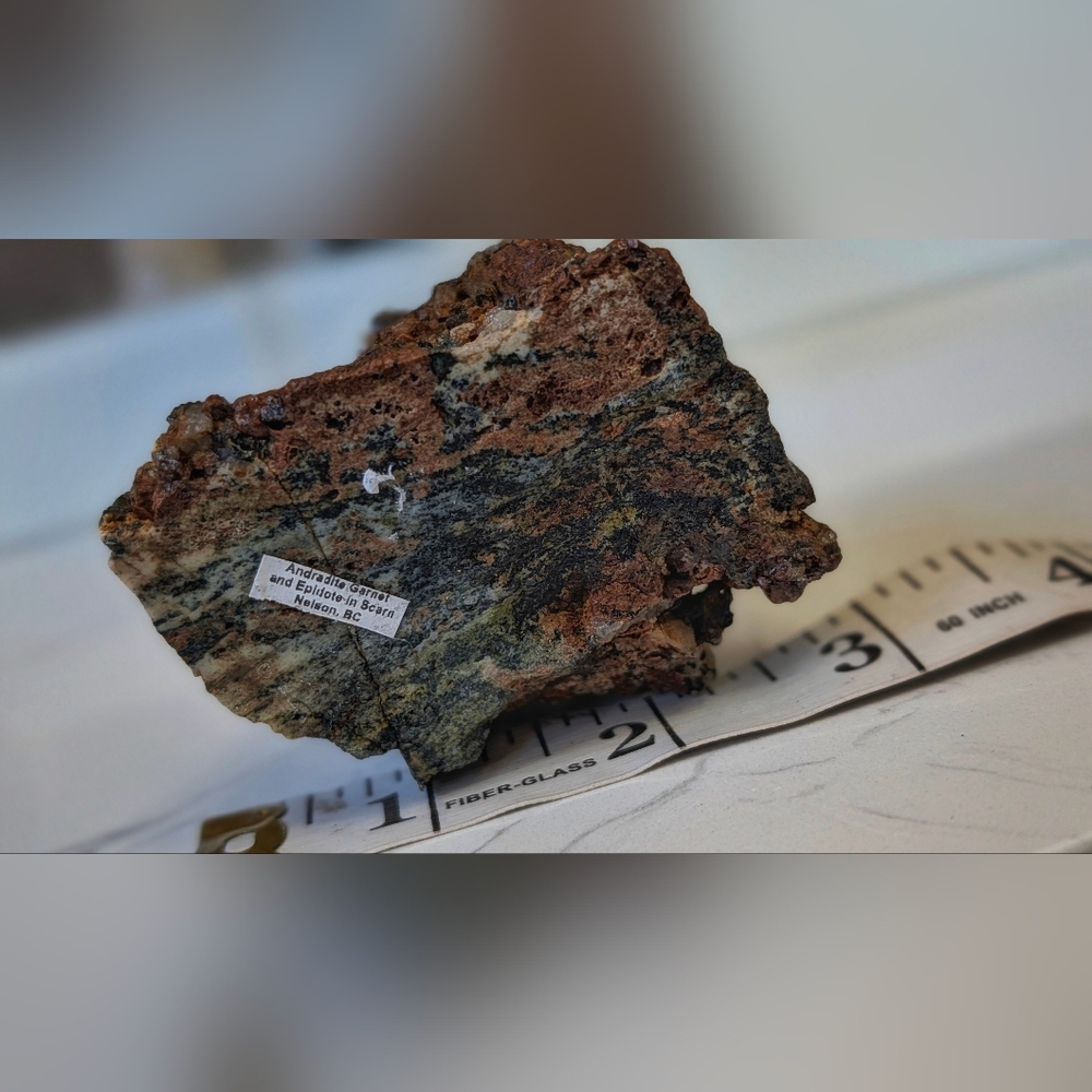 Rare Andradite Garnet & Epidote Cluster (Nelson,B.C. Mine) - Picture 6 of 14